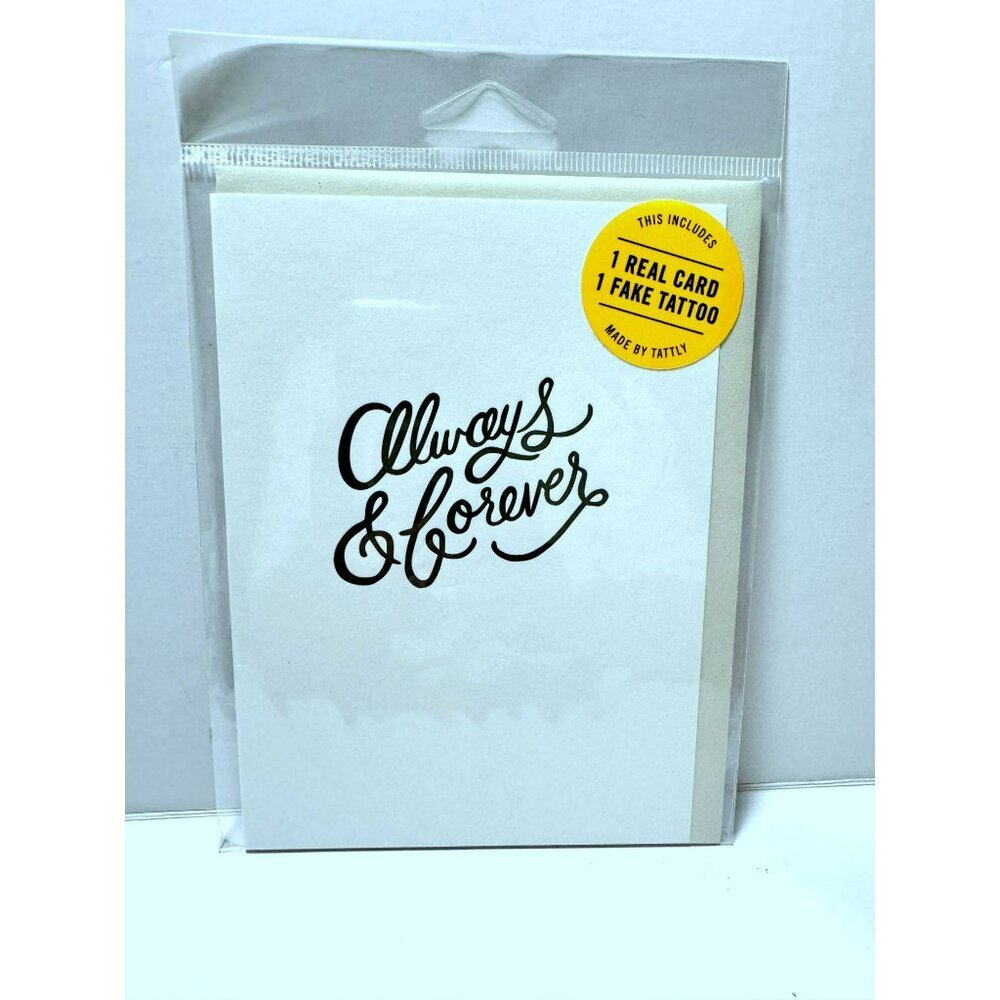 Temporary Tattoos & Cards ALWAYS AND FOREVER Set of 3 Individual Packs 5X6 New